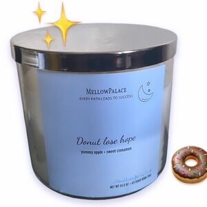 MellowPalace "Donut Lose Hope" Scented Candle - Light Blue Label
